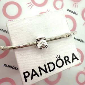 Pandora Silver Charm Bracelet with Helmet Design